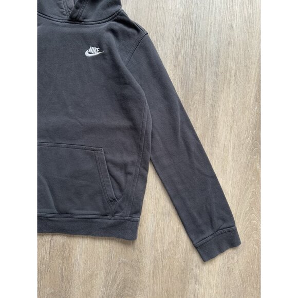 Rare Vintage Y2K Nike Swoosh Black Hoodie Youth XL Black Sweater Sports - Picture 5 of 8